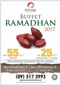 Ramadhan Buffet 2017 di Hotel Rocana