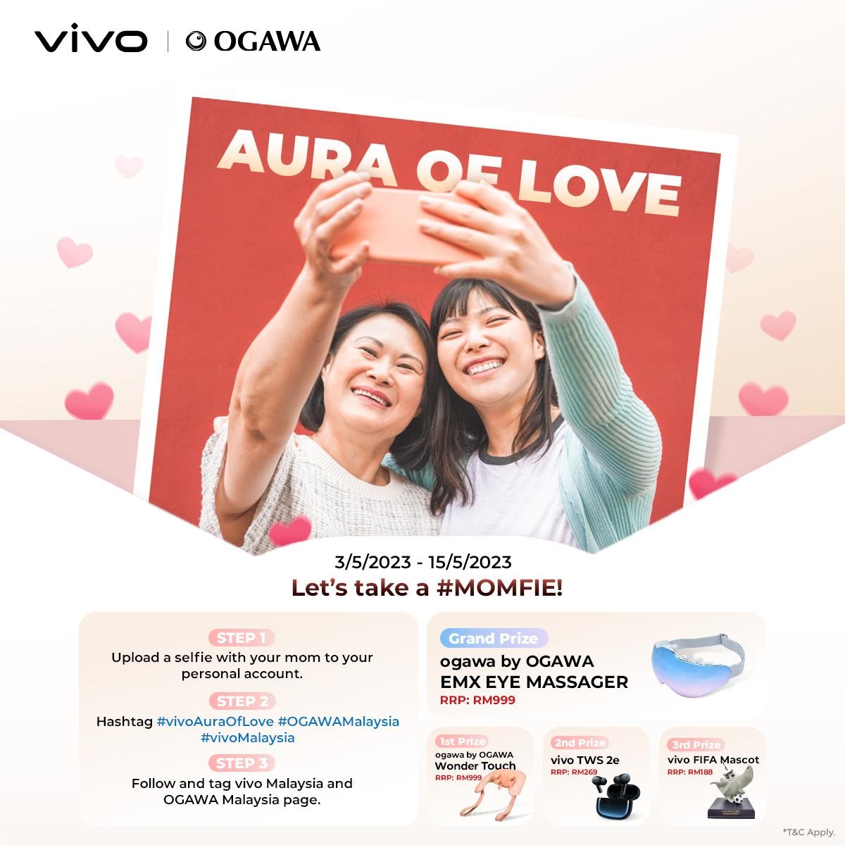 Take a #MOMFIE, post it, and celebrate Mother’s Day with vivo and OGAWA Malaysia!