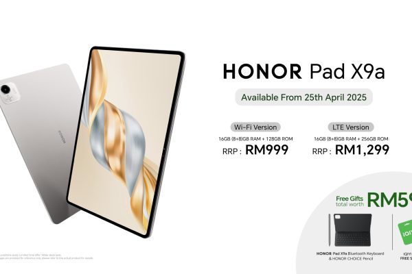 HONOR Pad X9a LTE Kini Di Pasaran Malaysia: Tablet Hiburan Serba Lengkap dengan Sambungan LTE pada Harga RM1,299