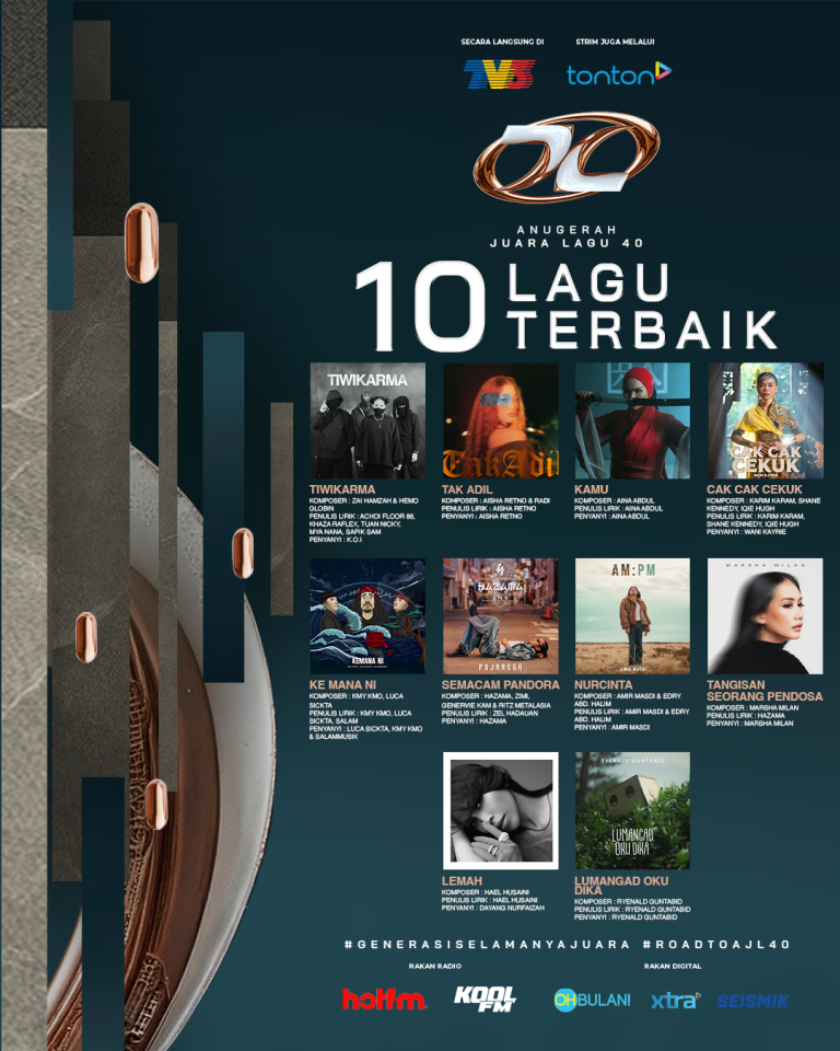 10 Lagu Bakal Gegarkan Malam Kemuncak AJL40