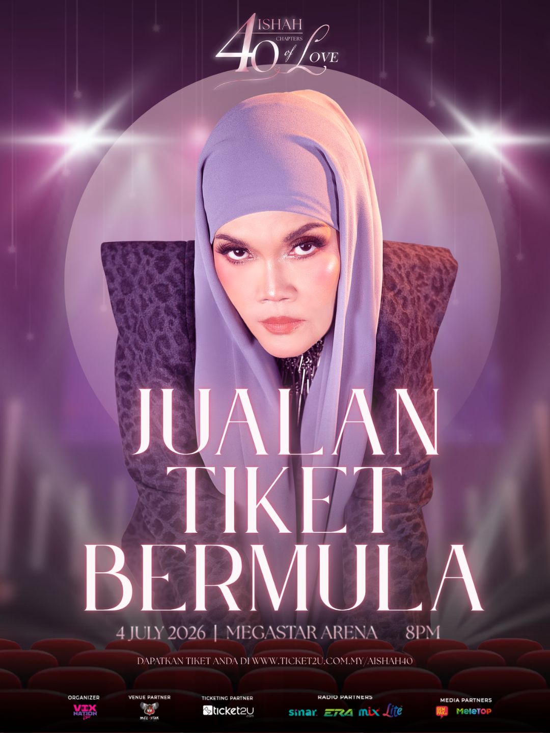 “Aishah 40 Chapters of Love” Konsert Dijadualkan Julai Ini