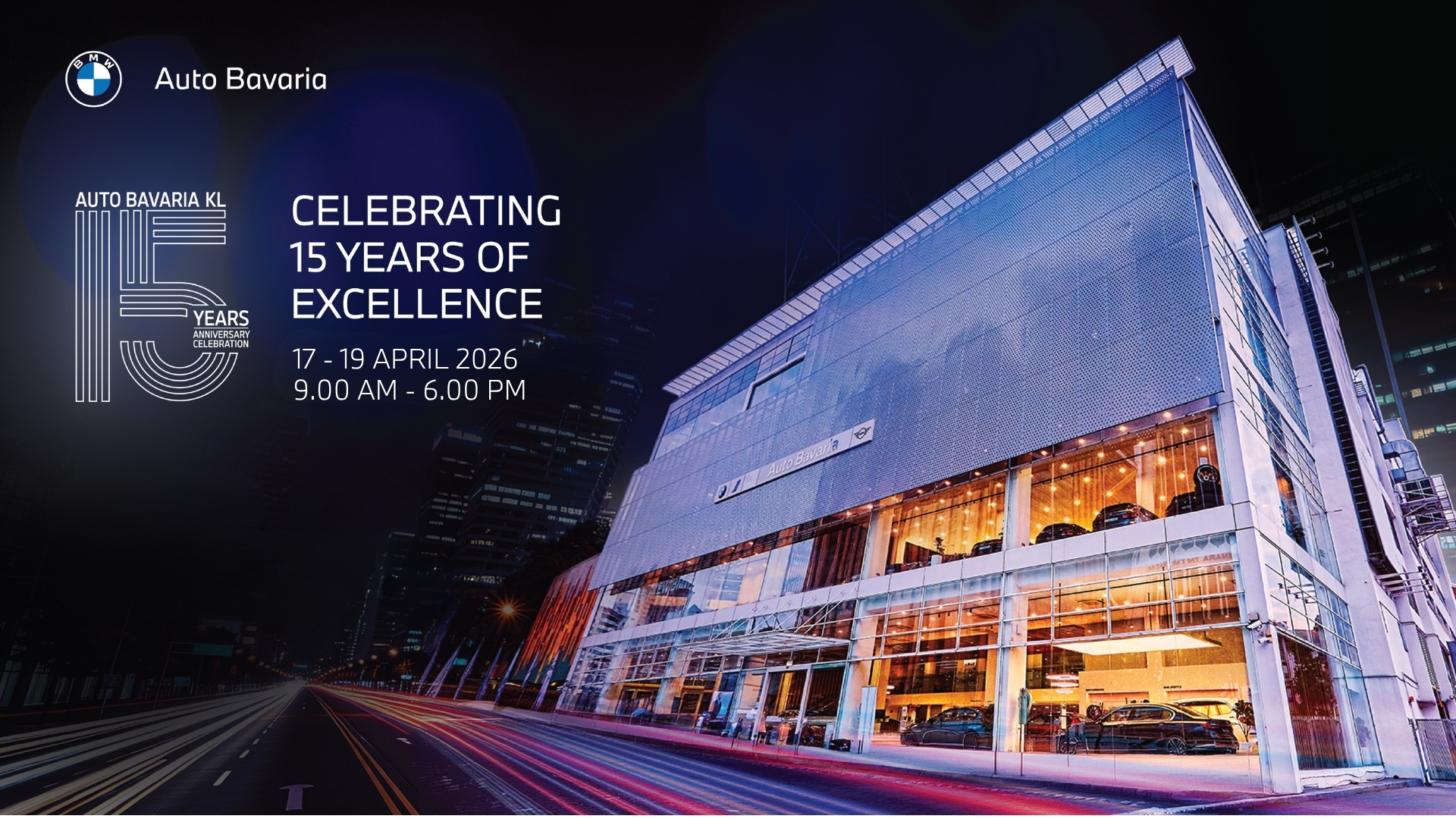 Auto Bavaria Kuala Lumpur celebrates its 15th anniversary with a public event from 17–19 April 2026, featuring the unveiling of an exclusive BMW X3 M Performance Parts Limited Edition.
