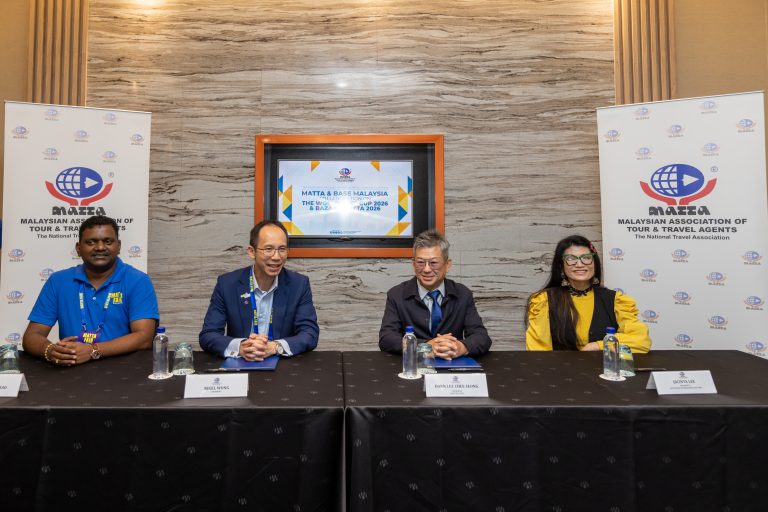 From left: Venkatesvarrao Malla Naidu, Kuala Lumpur Chapter Chairman of MATTA; Nigel Wong, President of MATTA; Dann Lee Chee Seong, President of Base Malaysia; and Jacinta Lee, President of SkyVenture International Sdn. Bhd.