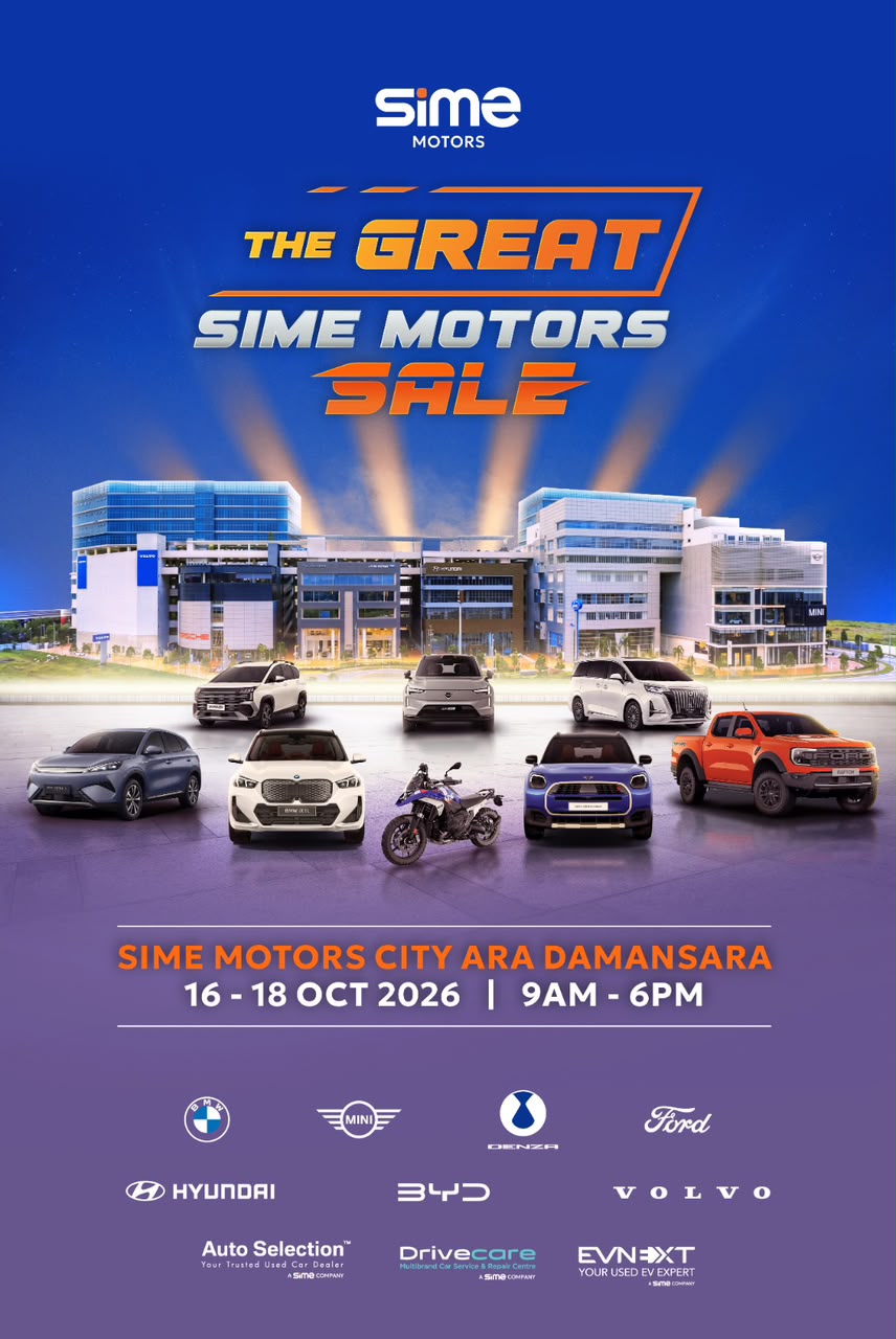Sime Motors menganjurkan kempen jualan pelbagai jenama kenderaan dengan tawaran cabutan bertuah bernilai RM40,000.