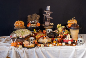 Haunted hospital-themed dinner buffet spread at Nook, Aloft by Marriott Langkawi